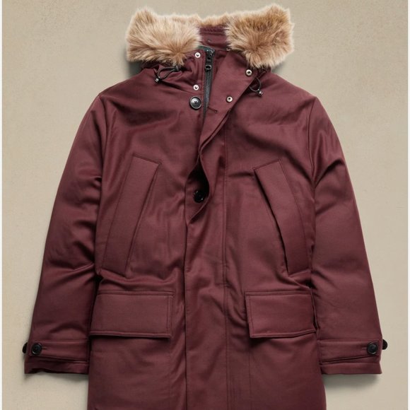 Banana Republic Cima Down Snorkel Parka in Merlot - NWOT - Picture 4 of 5